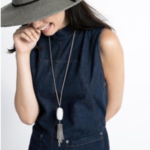 Rayne Silver Long Pendant Necklace